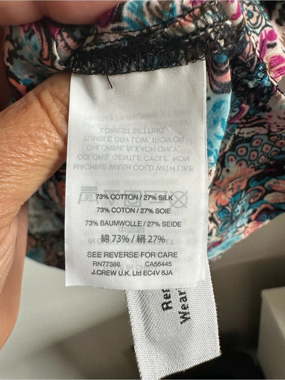 J.Crew Floral Paisley Ruffle Blouse Small Cotton Silk Long Sleeve Boho